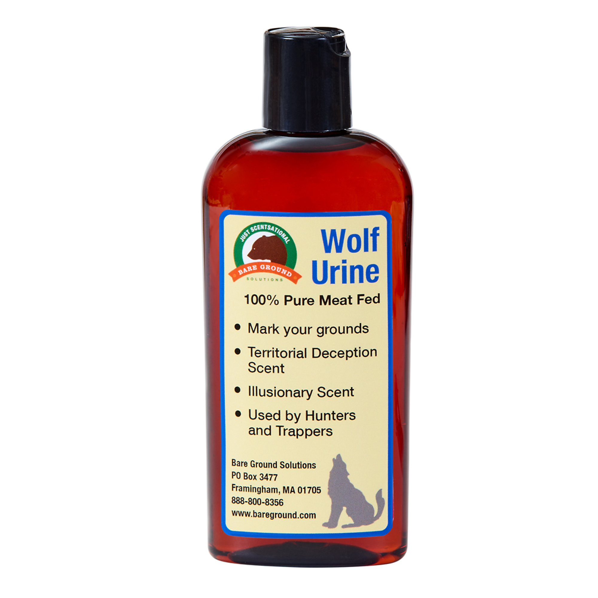 Bare Ground, 4oz Container of Wolf Urine for Scent Apply, Model# WU-4